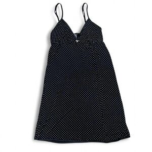 Elegant Black Polka Dot Mini Dress
